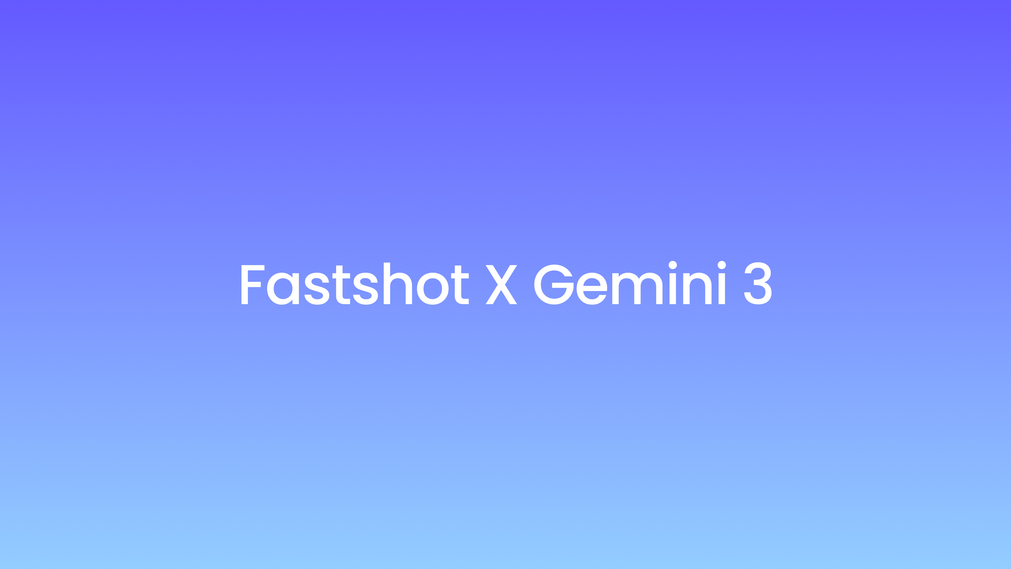 Gemini 3 by Google is now fully supported in Fastshot